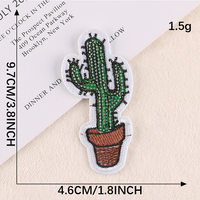 Vente en gros de patchs de broderie 3D en forme de cocotier pour sac, vêtements, chaussures, chapeau, accessoires sergé