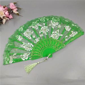 Éventail pliable en plastique à motif floral vintage en dentelle espagnole, peint à la main, en forme de cœur, idéal pour l'été, les anniversaires, les fêtes du thé, cadeau pour filles, musique - Product Image 4
