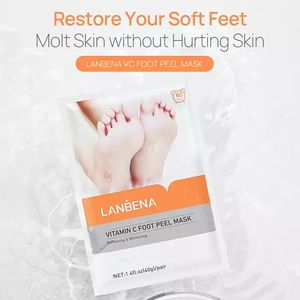 <span class=keywords><strong>LANBENA</strong></span> Masque exfoliant pour les pieds à la lavande Chaussettes Peeling Remover Peau morte Réparation Masque pour les pieds de bébé - Product Image 2
