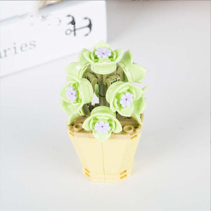 Mini Blocs de Construction en Plastique Fleurs en Pot DIY Modèle Jouet Bricolage Bouquet de Roses Succulentes Briques Décoration Végétale Ornement de Bureau Cadeau - Product Image 5