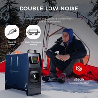 Chauffage de stationnement diesel vertical tout-en-un XMZ avec réservoir de carburant intégré de 5 L, 12 V/24 V, 8 kW, puissance réglable, télécommande pour camion, etc.
