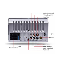 Reproductor MP5 Universal para Auto de 7 Pulgadas con Bluetooth, Ranura para Tarjeta TF, Radio FM, Mirror Link, Control del Volante, Estéreo, USB y Cámara de Reversa
