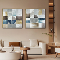 Motif géométrique abstrait moderne dessiné à la main peinture décorative par numéros produit d'usine