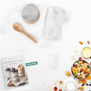 Kín lọ thủy tinh có nắp đậy thìa cho thực phẩm lưu trữ kẹo Cookies cà phê đậu đồ ăn nhẹ gia vị Bìa gia vị container phong cách - Product Image 2