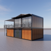 Maison préfabriquée modulaire de 20 pieds, bureau, villa, maison extérieure, panneau sandwich, maison miniature à faible coût, design moderne, ignifuge