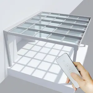 Hot Selling Outdoor Glass Roof Windows Electric Automatic Windows Skylight Retracting