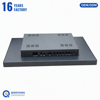 Kundenspezifisches OEM-Blechgehäuse für Industriemonitore mit VESA-Halterung, vollständigen I/O-Ausschnitten, AC HDMI VGA USB AV Metallgehäuse