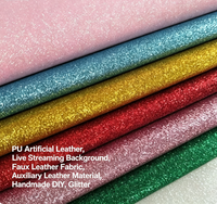 Tissu en similicuir PU brillant à paillettes pour loisirs créatifs, couture de mariage, boucles d'oreilles, nœuds pour cheveux, rembourrage et sacs - Imperméable et élastique