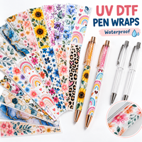 Prêts à appliquer : Décalcomanies personnalisées UV DTF pour stylos, idéales pour les créations sur stylos