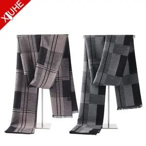 Wholesale Design Scarf Formal Jacquard Stiped Pattern Business Shawls Custom Cashmere Mens Scarves