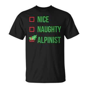 Alpinist <b>Christmas</b> T-<b>Shirt</b> <b>Short</b> <b>Sleeve</b> Unisex Crew Neck Digital Printing Holiday Design - Product Image 1