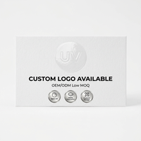 Cartes de visite blanches mates personnalisées avec logo brillant UV sélectif, impression OEM, vente en gros directe usine