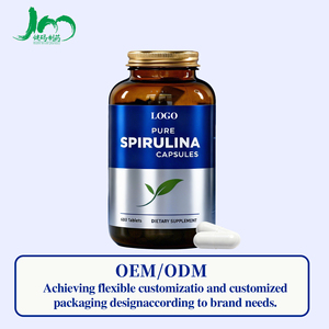高品質栄養補助食品プライベートラベルカスタマイズスピルリナサプライヤー栄養価の高いオーガニックスピルリナハードゼラチンカプセル - Product Image 4