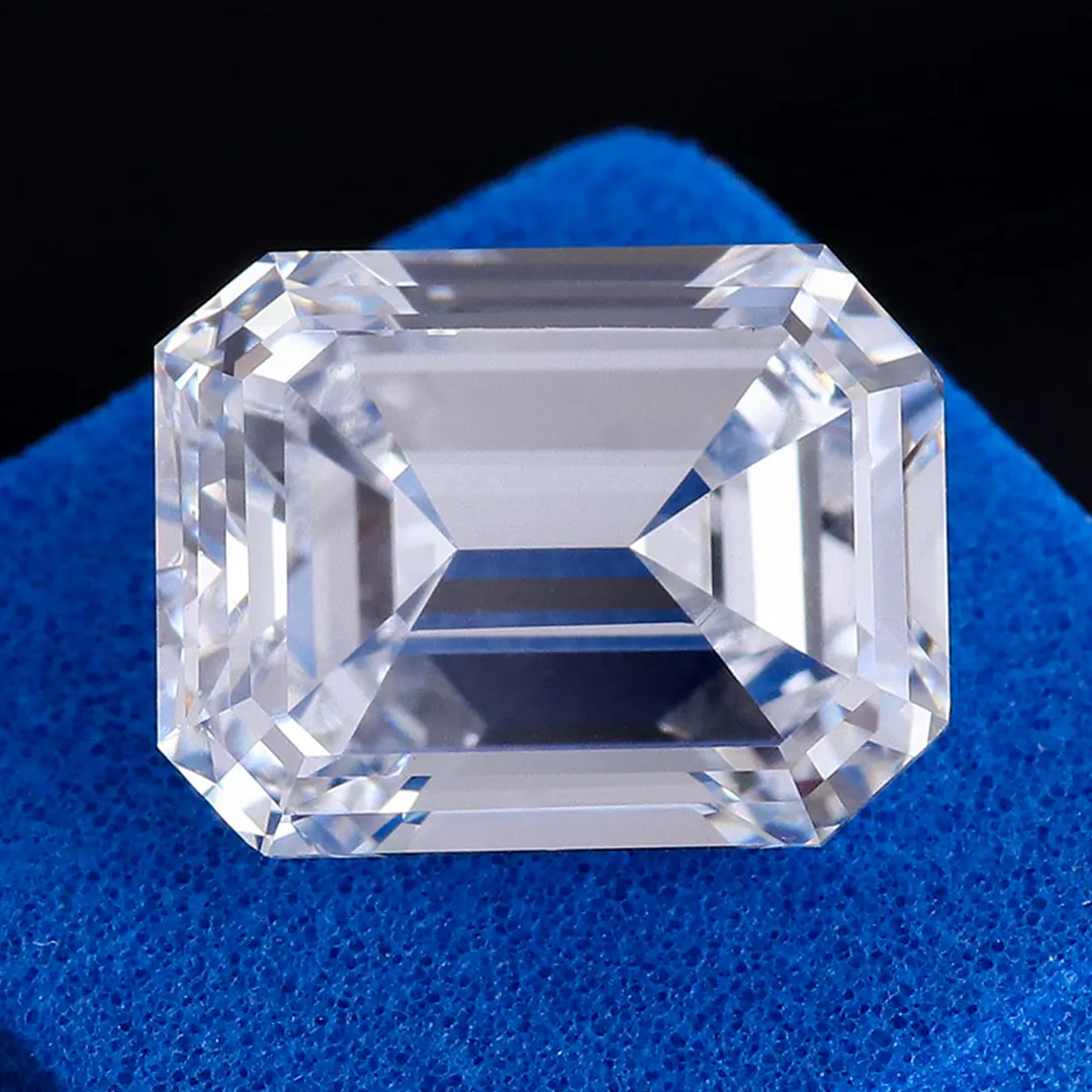 Laboratuvar elmas F renk 0.5ct 1ct 1.5ct 2ct vvs mükemmel beyaz zümrüt kesim elmas IGI HTHP toptan lab yetiştirilen elmas