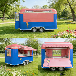 Carrito Móvil de Acero Inoxidable de Dos Tonos con 4 Ruedas para Helados, Bebidas Especiales y Aperitivos para la Vida Nocturna Urbana - Product Image 4