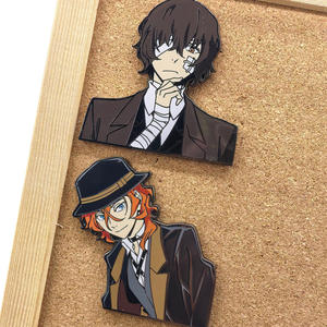 Broche de Metal Esmaltado Creativo con Diseño de Anime, Accesorios Lindos de <span class=keywords><strong>Dazai</strong></span> Osamu y Nakahara Chuuya - Product Image 3