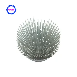 Cob heatsink high power custom aluminum profiles cold forged aquarium light round pin fin led heat sink