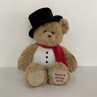 Peluche Ours en Peluche Brevetée Exclusive avec Tissu Ultra Doux et Rembourrage en Coton PP, Anti-Stress, Brodé