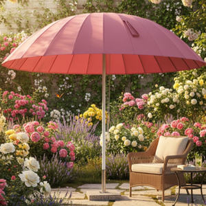 Sombrilla Circular para Exteriores, Venta Directa de Fábrica, para Restaurantes, Jardines, Villas y Hoteles, Sombrilla de Patio - Product Image 2