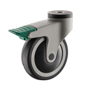 4IN 5 Zoll drehbar zwei Schloss Position Krankenhaus bett Rolle TPR Rad 100mm 125mm Medical <span class=keywords><strong>Caster</strong></span> Medical Appliance Patienten bett Räder - Product Image 1