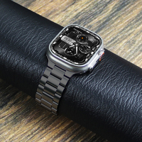 Bracelet à maillons en titane de grade 2 gris sidéral pour Apple Watch ultra 2 49mm