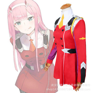 Disfraz de Strelitzia para Cosplay de Darling In The Franxx 02, Traje de la Selección Nacional, Chaqueta de Anime para Mujer, Color Rojo y Morado - Product Image 4