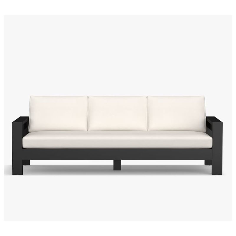 Wholesale outdoor furniture garden metal sofa patio aluminum three seat sofa