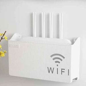 Étagère murale pour routeur Wifi sans fil, boîte <span class=keywords><strong>de</strong></span> <span class=keywords><strong>rangement</strong></span> en plastique ABS, support pour routeur, support pour câbles et alimentation, boîte organisatrice pour salon - Product Image 3