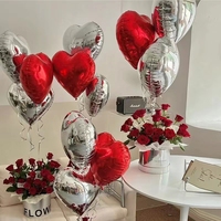 Ballon coeur feuille 18 pouces Rose or argent Rose bleu Mylar Ballon amour saint-valentin Ballon vierge globe en forme de cœur