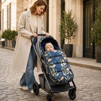 Sac de couchage matelassé universel pour poussette, taille personnalisée, design chaud d'hiver, avec doublure en polaire