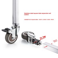Varillas de Expansión de Acero Inoxidable para Ruedas Giratorias Silenciosas (2 pulgadas/25 pulgadas/3 pulgadas/4 pulgadas) para Carros de Comedor
