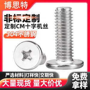 Tornillos de Cabeza Plana Personalizados No Estándar Bost, Tornillos de Cabeza Cruzada CM de Acero Inoxidable 304, Tamaño de Rosca 2, Grado A - Product Image 5