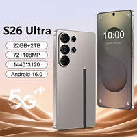 Smartphone Android 16 S26 Ultra Berkualitas Tinggi 22GB+2TB Global 5G Ponsel Murah Grosir Gaming S26 ultra Handphone
