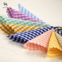 Tissu en coton lyocell à carreaux teints en fil de tartan en popeline vichy tissée de style uni pour chemise habillée de garçons