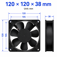 Ventilateur DC SUNON KDE2412PMB1-6A 24V 10.3W 12038 120x120x38mm, ventilateur de refroidissement industriel haute vitesse pour onduleur et machine CNC