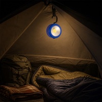 Mini Lámpara LED Redonda para Tienda de Campaña, Base Magnética, Gancho para Colgar, Linterna de Camping, Lámpara de Emergencia para Garaje y Trabajo, Ultracompacta de 49g