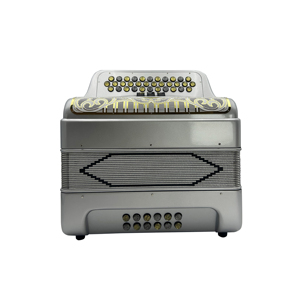 <span class=keywords><strong>Accordéon</strong></span> diatonique SEASOUND OEM avec 34 boutons, 12 basses, 3 registres, grille argentée et or blanc, modèle JB3412C - Product Image 2