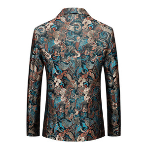 Nuovo Blazer Jacquard da Uomo, Abiti di Lusso Vintage con Risvolto, Completo da Cerimonia con <span class=keywords><strong>Paillettes</strong></span> - Product Image 2