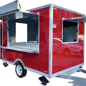 Carrito de Comida Ambulante Comercial, Carrito Remolcado Cuadrado, Mercado Nocturno, Carrito de Helados Móvil para Exteriores, Acero Inoxidable, 2 Ruedas - Product Image 4