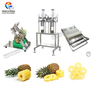 Yarı otomatik ananas işleme makinesi Set ananas kafa kuyruk kesici, soyma ve Coring, Bit dilimleme makinesi - Product Image 1