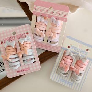 Set di 16 Elastici per Capelli in Filato Lavorato a Maglia con Fiocco Bicolore Sweet Princess per Bambine dai 3 ai 10 Anni, per <span class=keywords><strong>Acconciature</strong></span> Quotidiane - Product Image 1