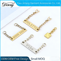 Étiquettes métalliques personnalisées avec logo, marquage en relief, quincaillerie pour sacs à main, vêtements, chaussures, abayas, hijabs, accessoires, haute qualité