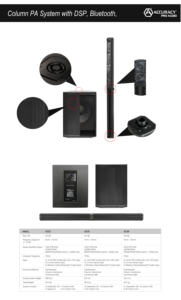 Altavoz de columna RQSONIC, sistema pa profesional para interiores, altavoz de columna activo con <span class=keywords><strong>amplificador</strong></span> - Product Image 3