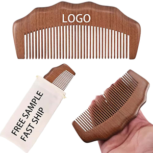 Peigne en bambou miniature écologique professionnel avec logo personnalisé, soin des cheveux naturel pour femmes enceintes, jeunes mamans, usage domestique tendance - Product Image 1