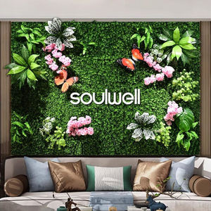 Mur végétal artificiel en plastique pour décoration suspendue, protection UV, personnalisable, ignifuge, pour mariage, intérieur, balcon - Product Image 6