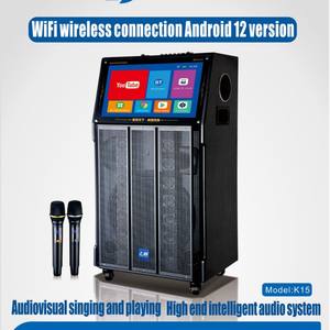 Bafle K15 con Micrófono Inalámbrico Bocina con <span class=keywords><strong>Pantalla</strong></span> Máquina <span class=keywords><strong>de</strong></span> Karaoke con Video y <span class=keywords><strong>Pantalla</strong></span> Altavoz <span class=keywords><strong>de</strong></span> Karaoke con Pantallas - Product Image 6