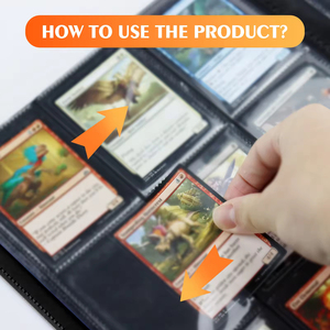 Đầy Màu sắc PP kinh doanh thẻ chất kết dính <span class=keywords><strong>Organizer</strong></span> 9 túi 360 khe cắm Album cho thể thao Poke Mon yu-gioh kinh doanh ID thẻ tùy chỉnh in ấn - Product Image 4