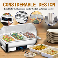 YITIAN Équipement de Restauration Moderne, Chafing Dish en Métal, Réchauds en Acier Inoxydable, Plateau Alimentaire avec Réchaud Électrique