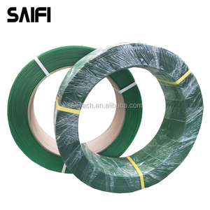 Green Embossed <strong>Plastic</strong> Strapping PET Packing Bricks Timbers 16mm Width Green Pet <strong>Plastic</strong> <strong>Strip</strong> - Product Image 5