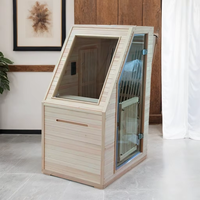 Sauna infrarouge portable en hemlock pour une personne, petit espace, prix d'usine Icegalax, cabine de sauna infrarouge électrique pour la maison